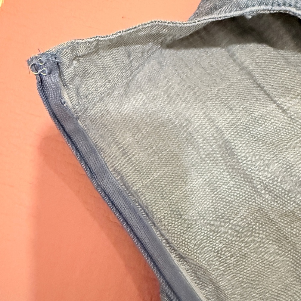 Talbots light blue chambray Sleeveless daytime Dress size 4 - Picture 7 of 8